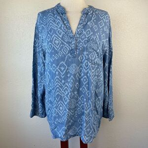 Grand & Greene V-Neck Tunic Top Size L EUC